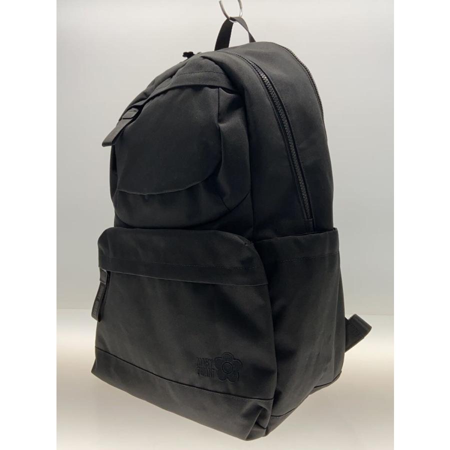 MARY QUANT オールブラックシンプルロゴ リュック（ブラック） MARY QUANT◇オールブラックシンプルロゴリュック/BLK : セカンド