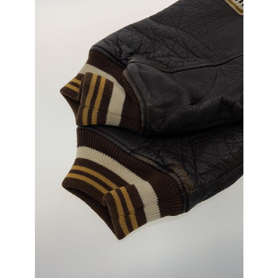 POSH BOY◇スタジャン/FREE/ウール/BRW/無地 : セカンド