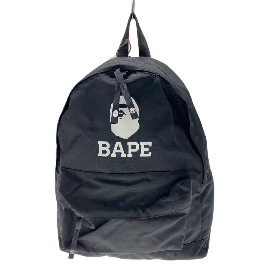A BATHING APE◇リュック/ポリエステル/BLK/無地/001GDH201001X A BATHING APE◇リュック/ポリエステル/BLK/無地/001GDH201001X