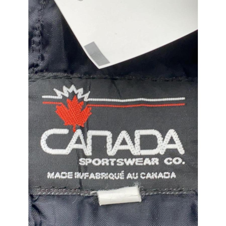 canada sportswear/スタジャン/L/ウール/BLK/無地/袖レザー｜ssol-shopping｜03