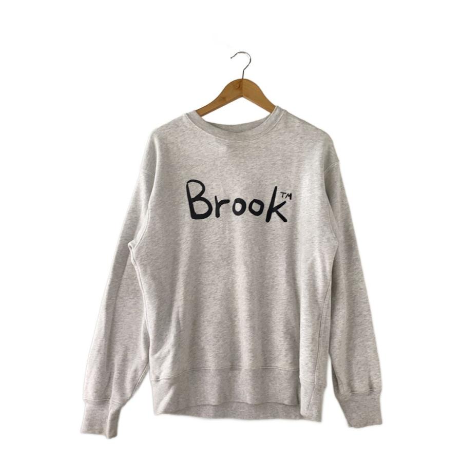 BROOK◇スウェット/L/コットン/GRY/Hand Logo Sweat/汚れ有 