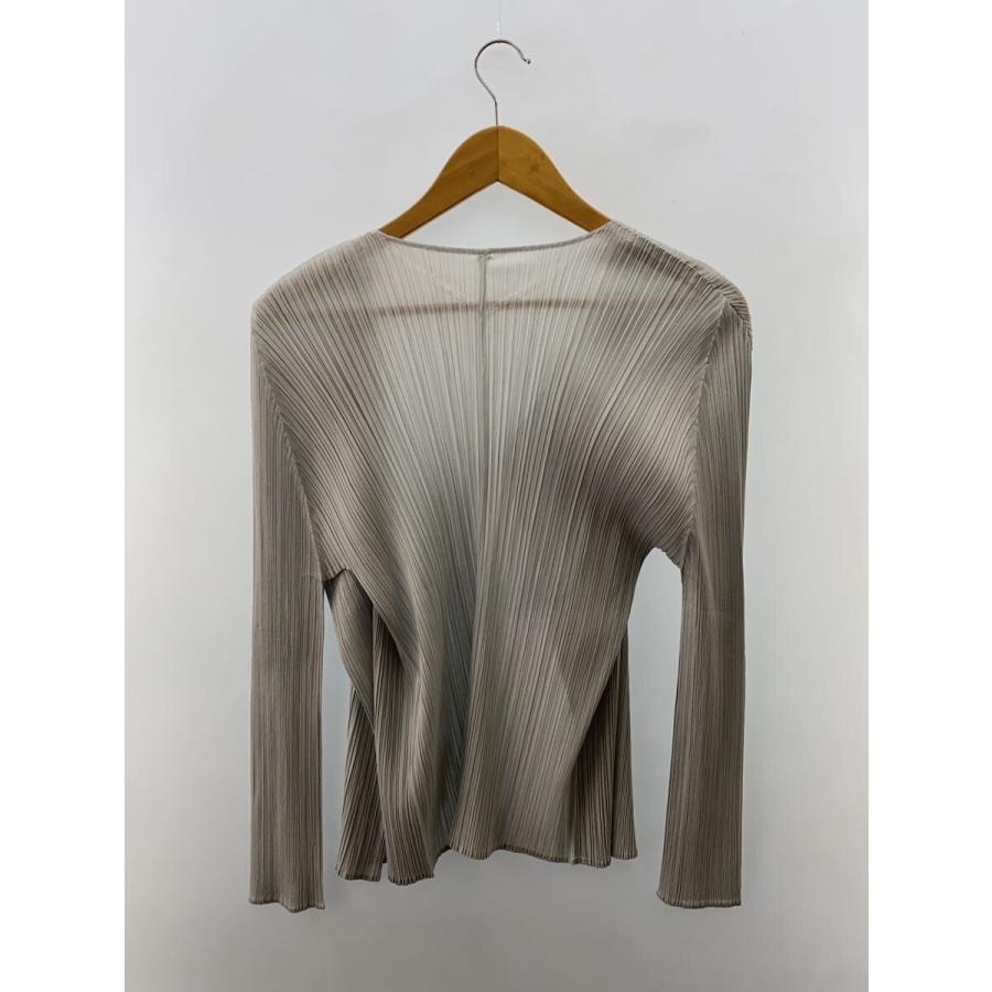PLEATS PLEASE ISSEY MIYAKE◇カーディガン(薄手)/4/ポリエステル/GRY