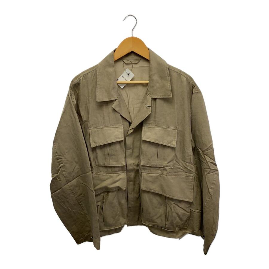 ULTERIOR◇25SS/WASHED CHAMBRAY TWILL SHORT FATIGUE JKT/5/コットン