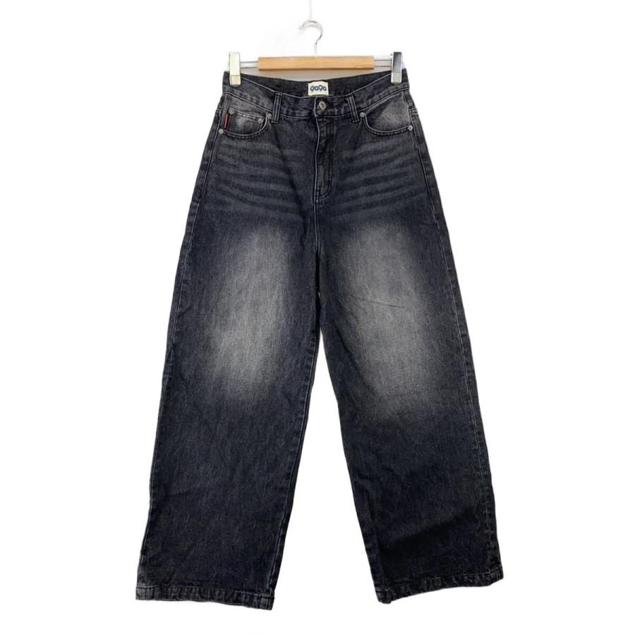 9090◇OG Logo Painted Denim Pants/L/コットン/ブラック/NN1919/裾 