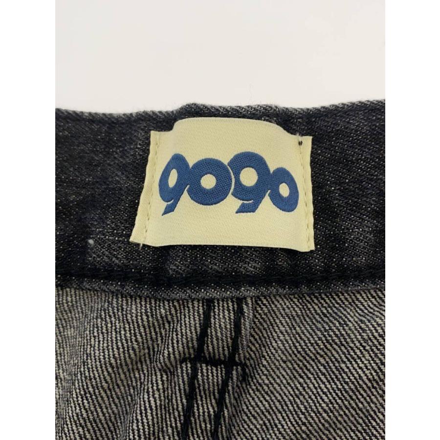 9090◇OG Logo Painted Denim Pants/L/コットン/ブラック/NN1919/裾 
