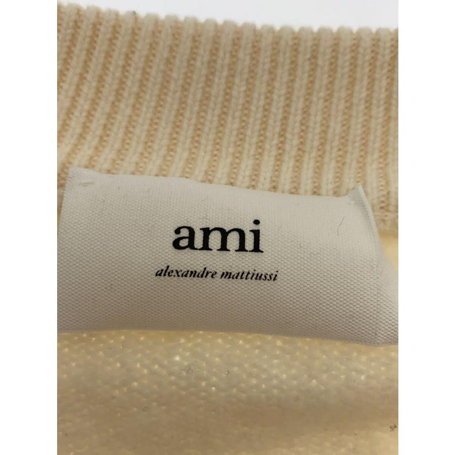 AMI PARIS◇カーディガン(厚手)/ウール/アイボリー/BFUKC002.018/毛玉
