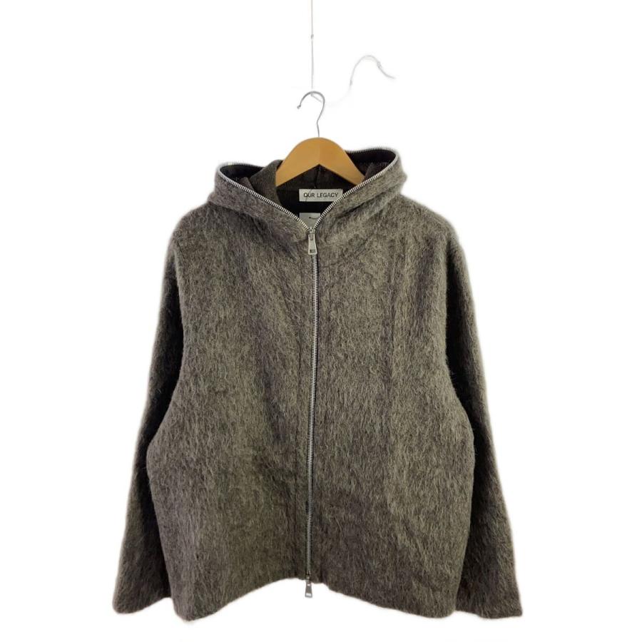 OUR LEGACY◇23AW/FULL ZIP HOOD-More Grey Mohair/パーカー/--/ウール