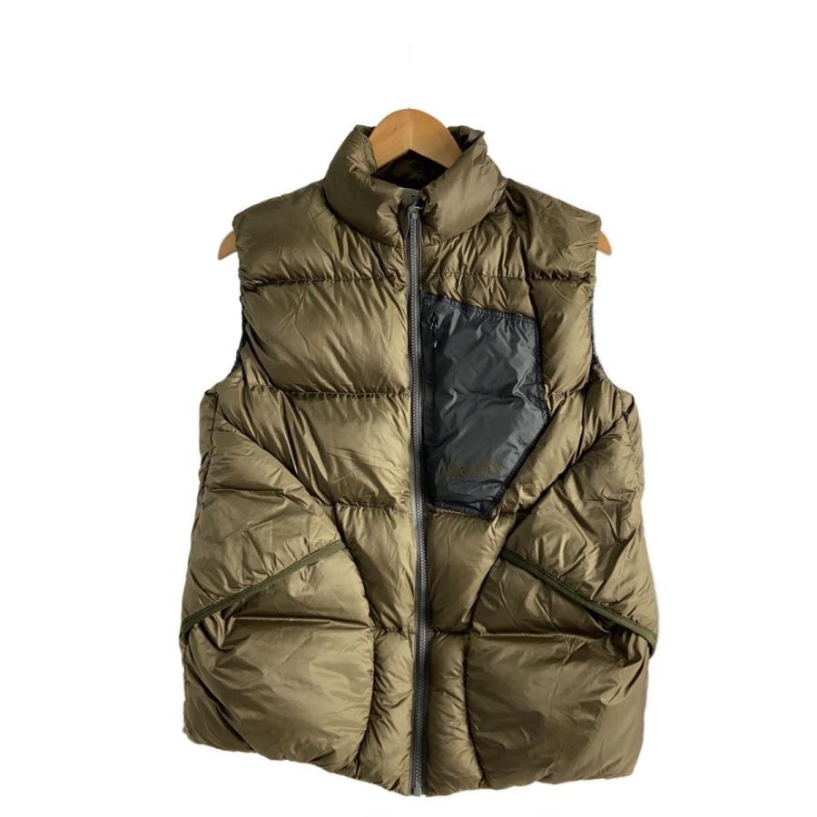 NANGA カーキ ダウンベスト X-SMALL NANGA◇ダウンベスト/M/ナイロン