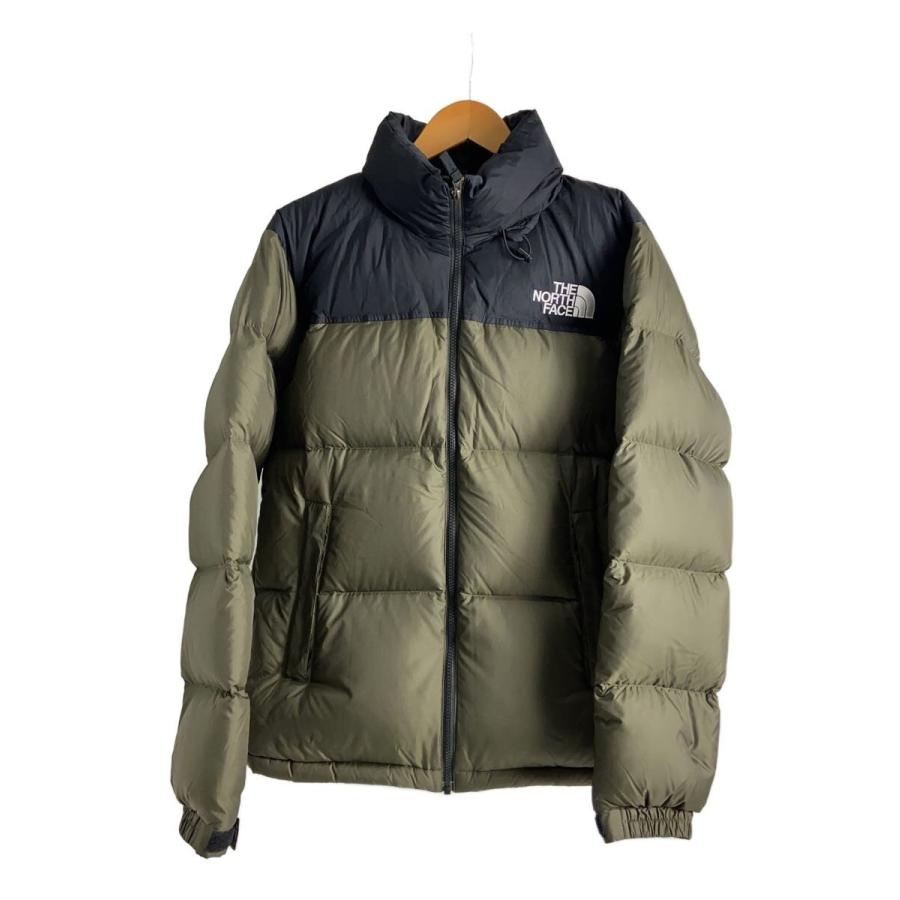 THE NORTH FACE◇ダウンジャケット/L/ナイロン/カーキ/ND91841/NUPTSE 