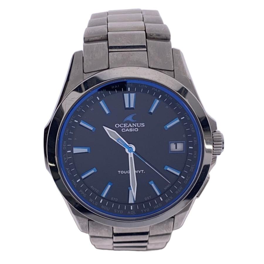 オシアナス シルバー ステンレスス腕時計 CASIO◇ソーラー腕時計・OCEANUS/アナログ/ステンレス/シルバー