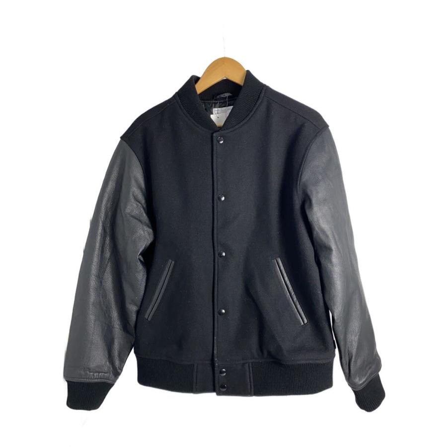 Supreme◇スタジャン/M/ウール/ブラック/motion logo varsity jacket