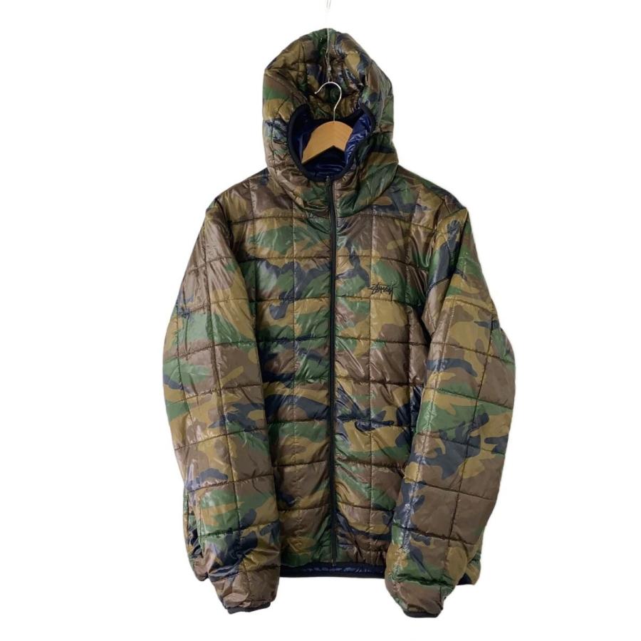 ダウンジャケット STUSSY ダウンジャケット リバーシブル 総柄 ストリート
