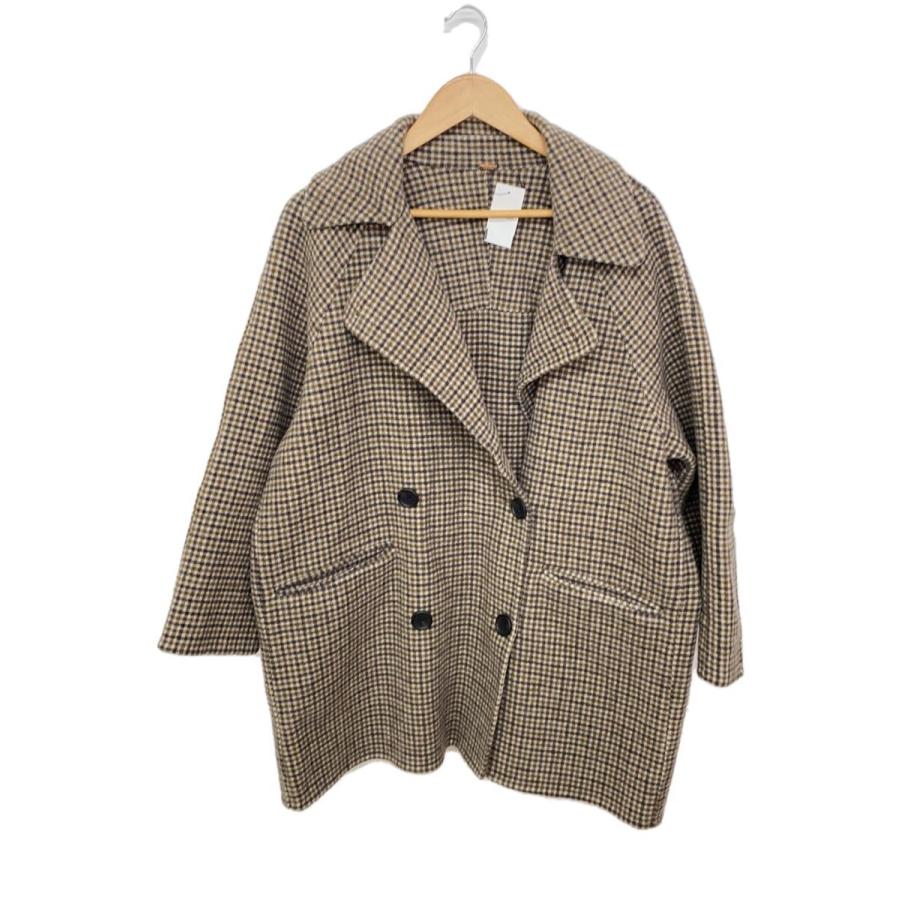 Mila Owen◇ピーコート/FREE/ウール/BEG/チェック/09WFC235300/ハーフ