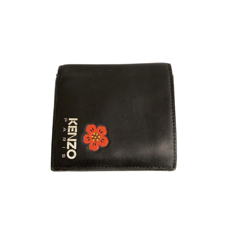 KENZO ２つ折り財布 KENZO◇2つ折り財布/レザー/BLK/メンズ : セカンドストリートYahoo!店