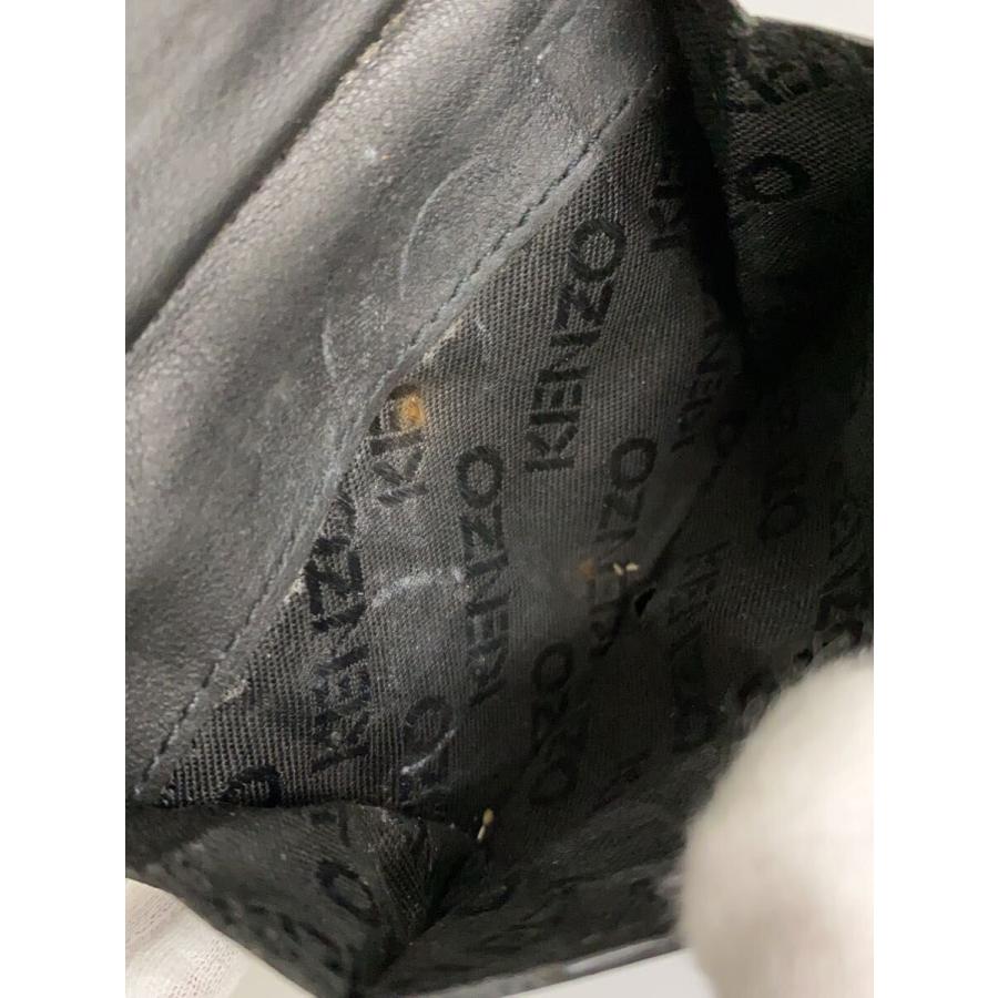 KENZO◇2つ折り財布/レザー/BLK/メンズ : セカンドストリートYahoo!店