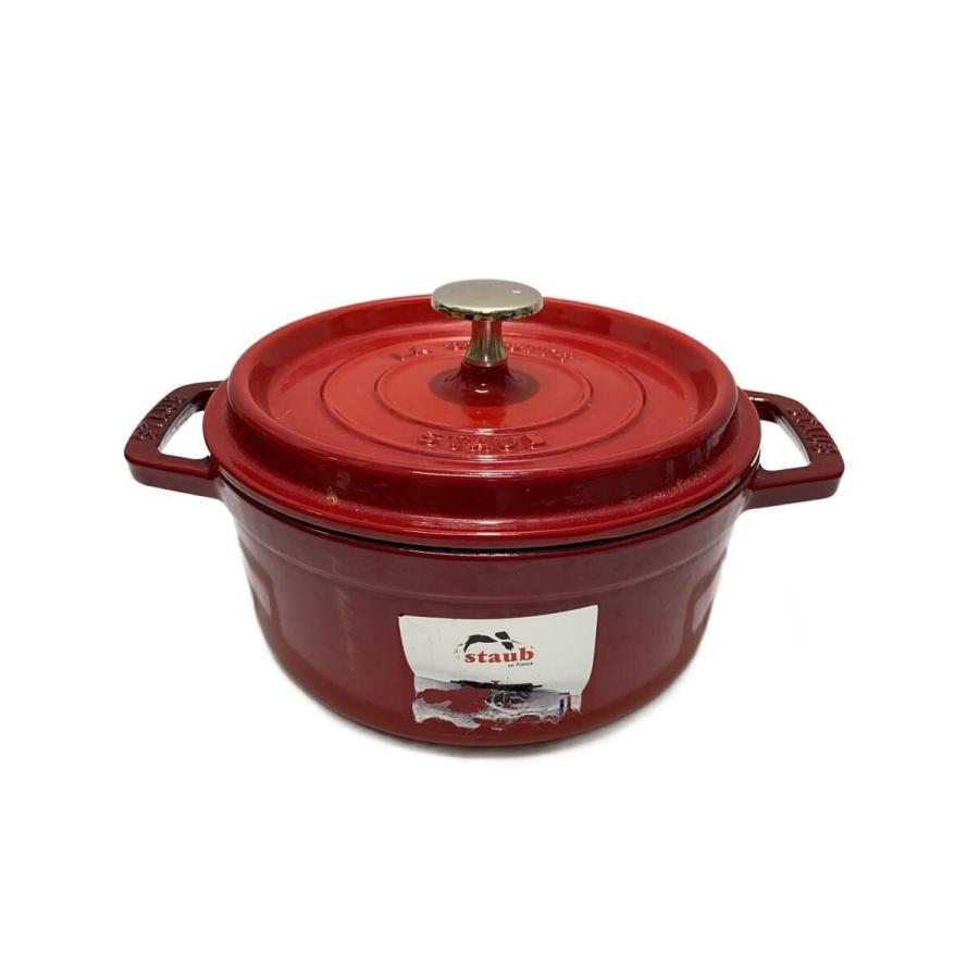 Staub◇ココット/ラウンド/鍋/サイズ:24cm/RED : セカンドストリート