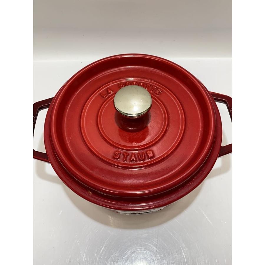Staub◇ココット/ラウンド/鍋/サイズ:24cm/RED : セカンドストリート