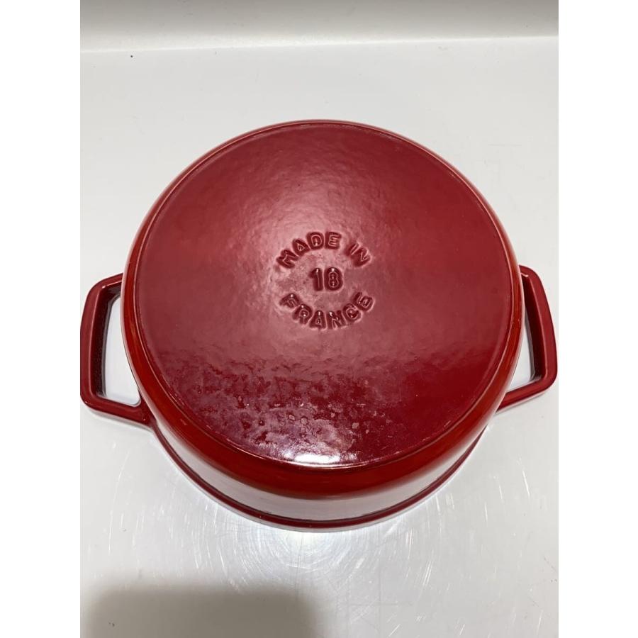 Staub◇ココット/ラウンド/鍋/サイズ:24cm/RED : セカンドストリート