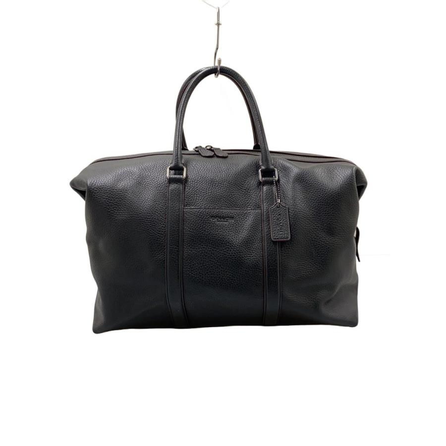 COACH◇ボストンバッグ/レザー/BLK/無地/F75715// : セカンド