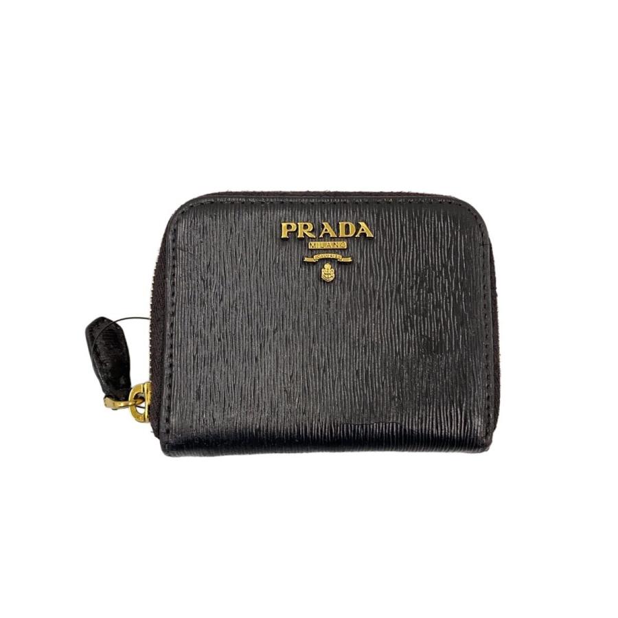 PRADA◇コインケース/レザー/BLK/レディース/ヴィッテロムーブ