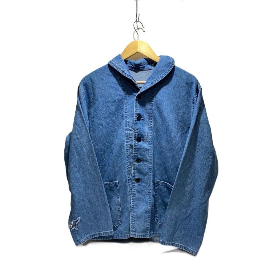 US.NAVY◇40s/へちま襟/ショールカラー/カバーオール/--/デニム 