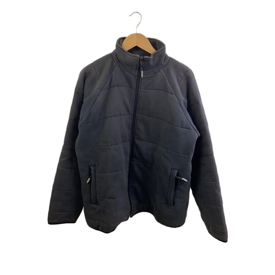 STUSSY◇紺タグ/ジャケット/XL/コットン/BLK/無地 : セカンド