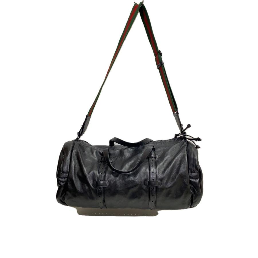 GUCCI◆ダブルG/2WAY/ボストンバッグ/レザー/BLK/725699//_2