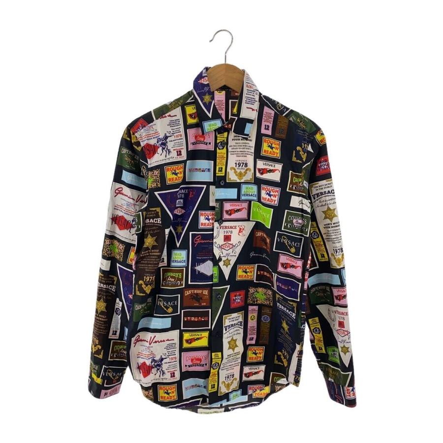 VERSACE◇ヴェルサーチェ/長袖シャツ/--/コットン/BLK/A77215 A232586