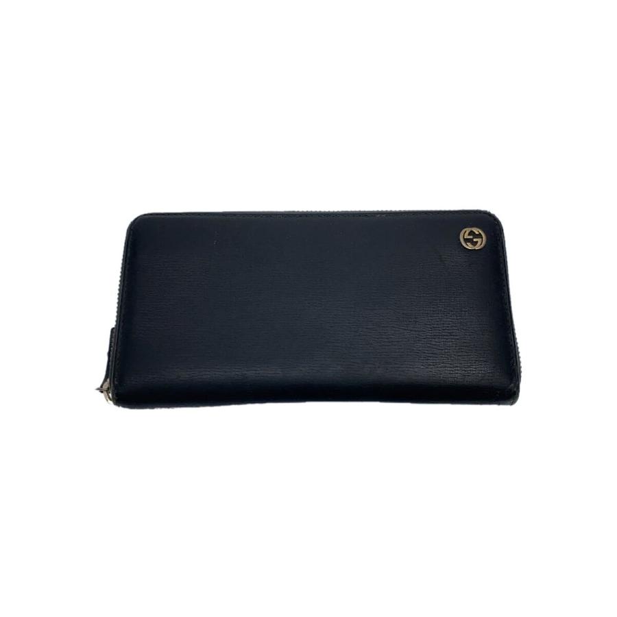 GUCCI◇長財布_インターロッキングG/レザー/BLK/メンズ : セカンド
