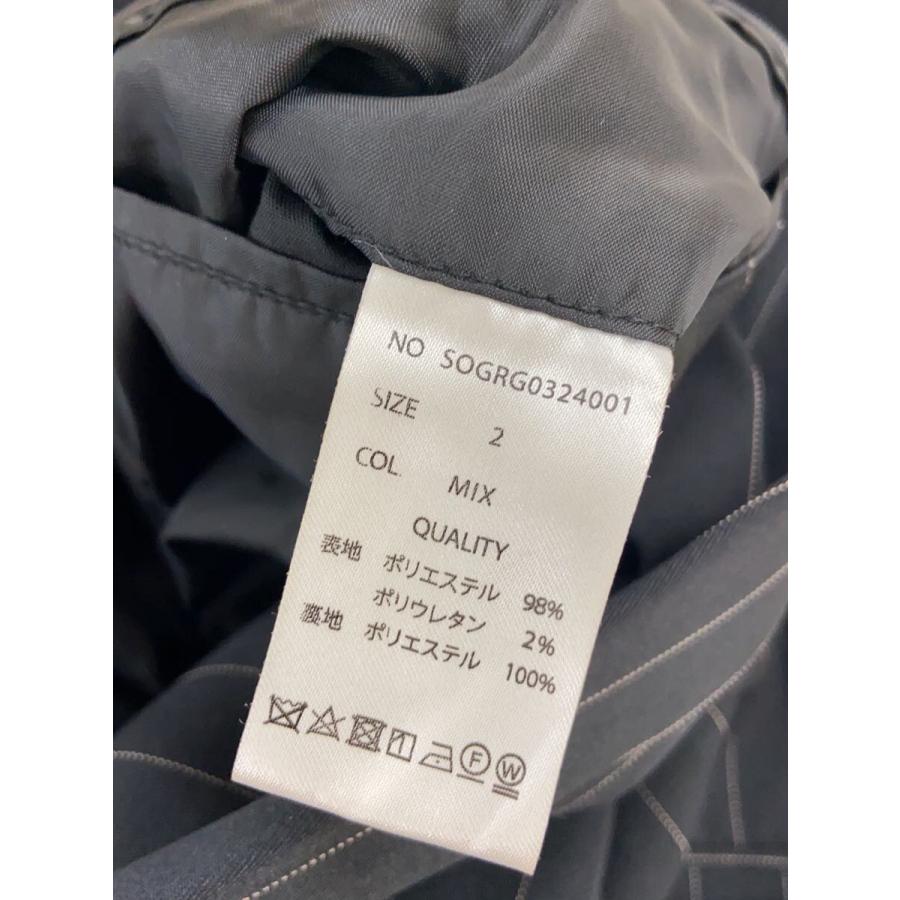 soerte◇テーラードジャケット/2/ポリエステル/BLK/ストライプ