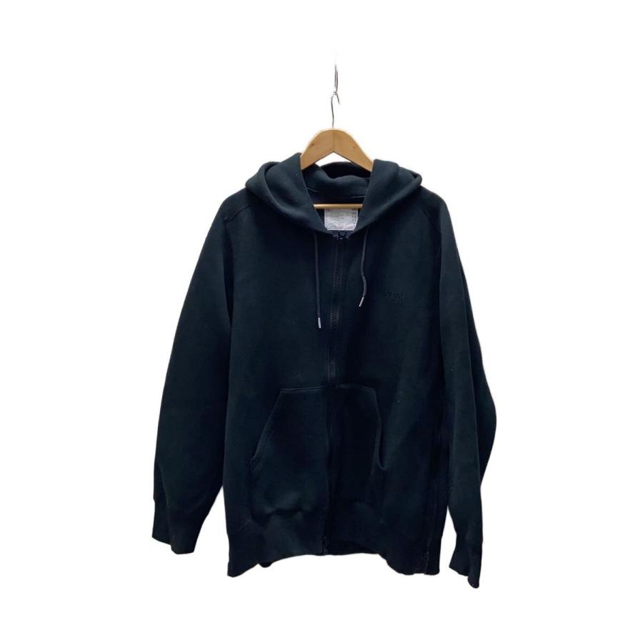 sacai◇ジップパーカー/4/ポリエステル/BLK/23-03255M : セカンド