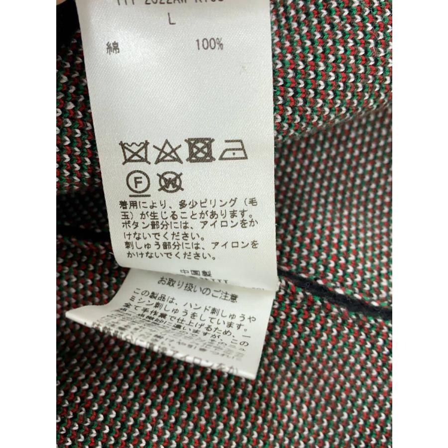 TTT_MSW◇カーディガン(厚手)/L/コットン/BLK/花柄/TTT-2022AW-KT03