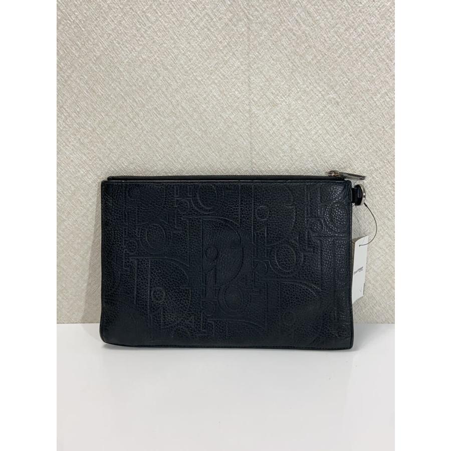 Christian Dior◆ポーチ/レザー/BLK_2