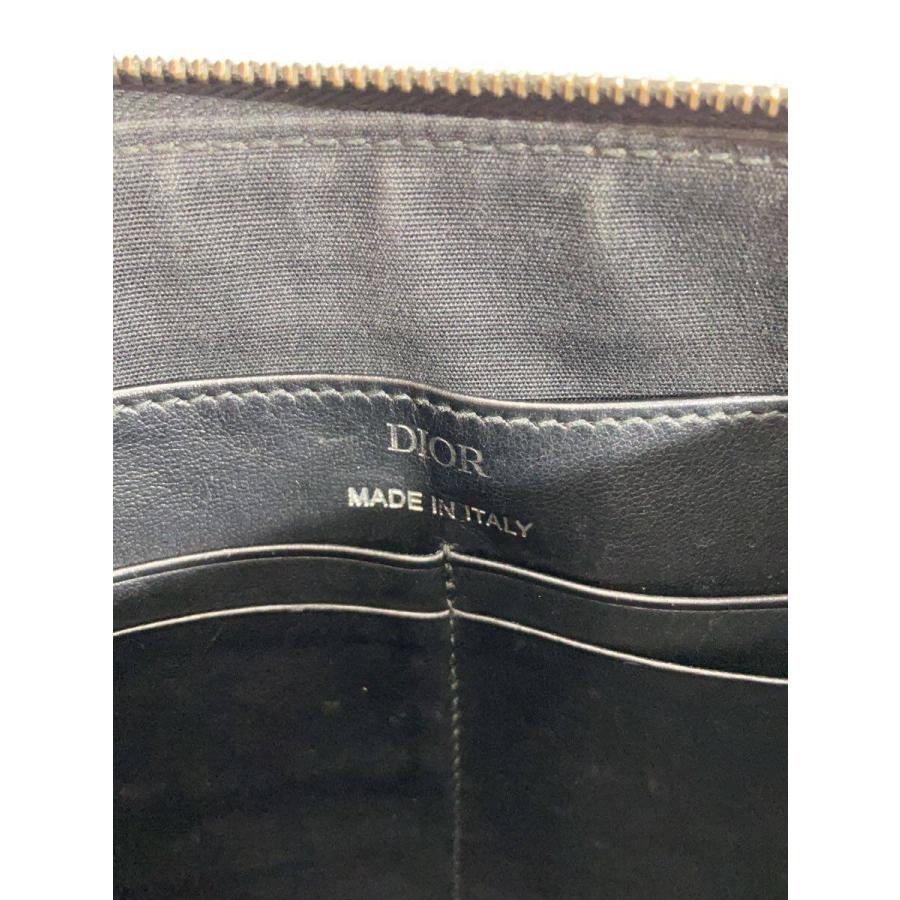 Christian Dior◆ポーチ/レザー/BLK_4