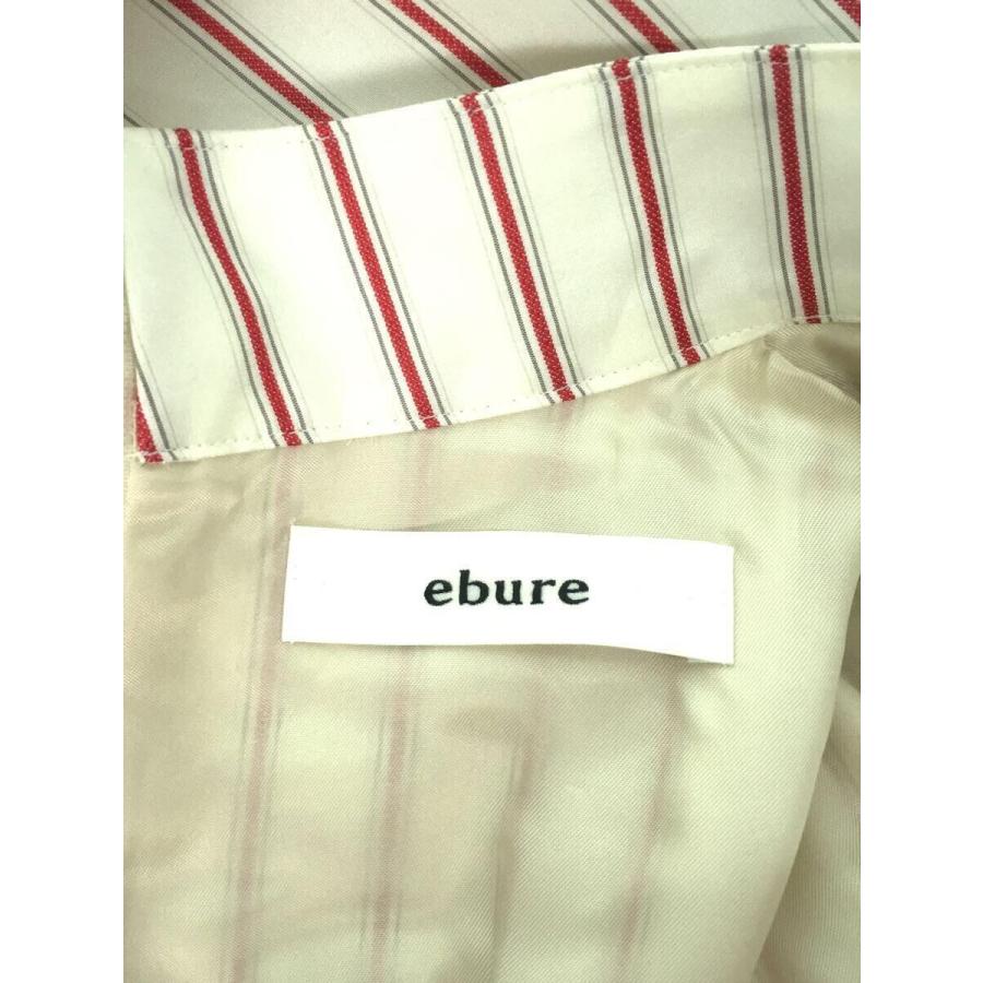 ebure◇シルクポプリンストライプ スリーブレスワンピース/38/シルク 