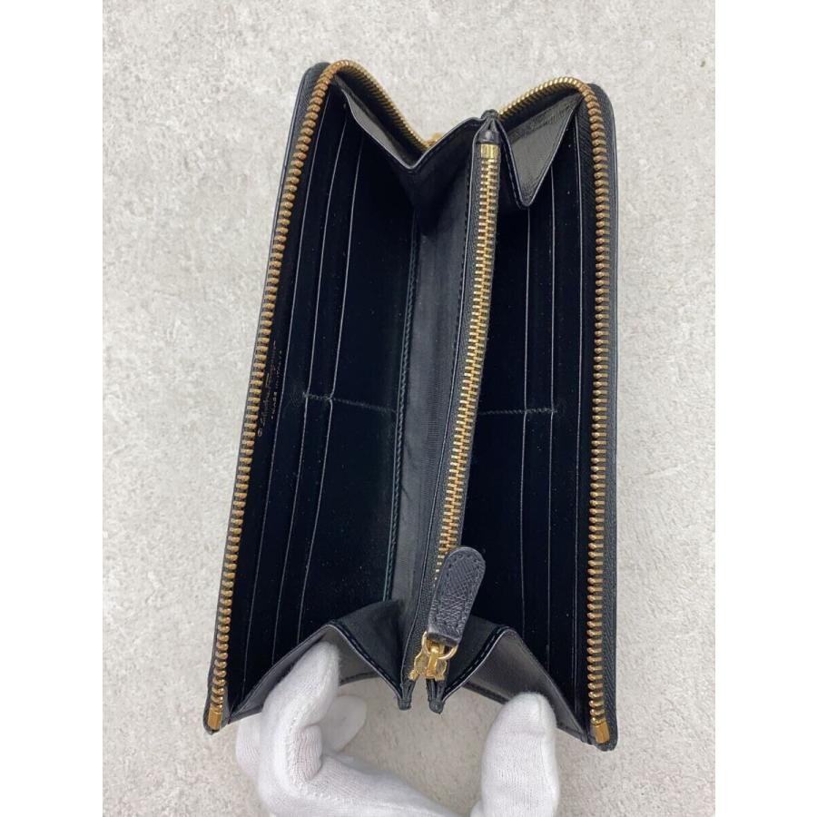 Salvatore Ferragamo◇長財布/レザー/BLK/レディース/網目裂け有 Salvatore Ferragamo◇長財布/レザー/BLK/レディース/網目裂け有