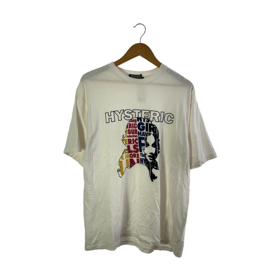 HYSTERIC GLAMOUR◇HAVE MORE FUN刺繍Tシャツ/XL/コットン/WHT 