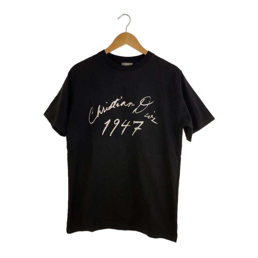 Christian Dior◇24AW/Handwritten Christian/Tシャツ/S/コットン/BLK