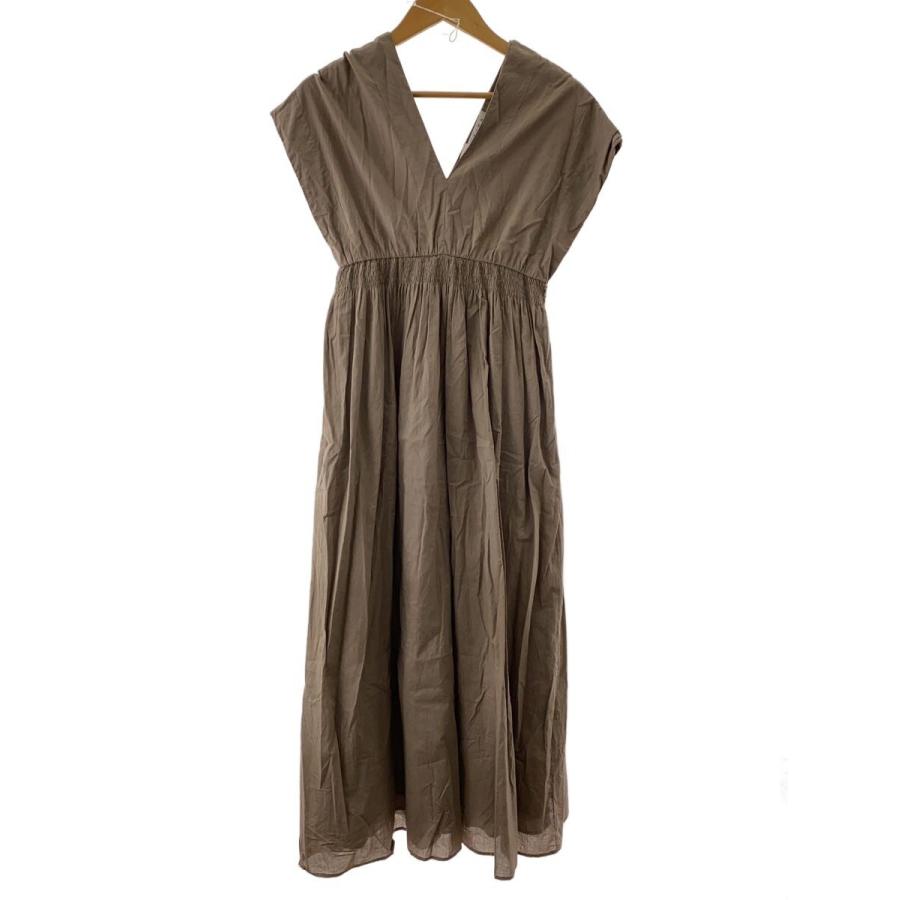 MARIHA ノースリーブワンピース36S MARIHA◇ノースリーブワンピース/36/コットン/BRW/無地// : セカンド