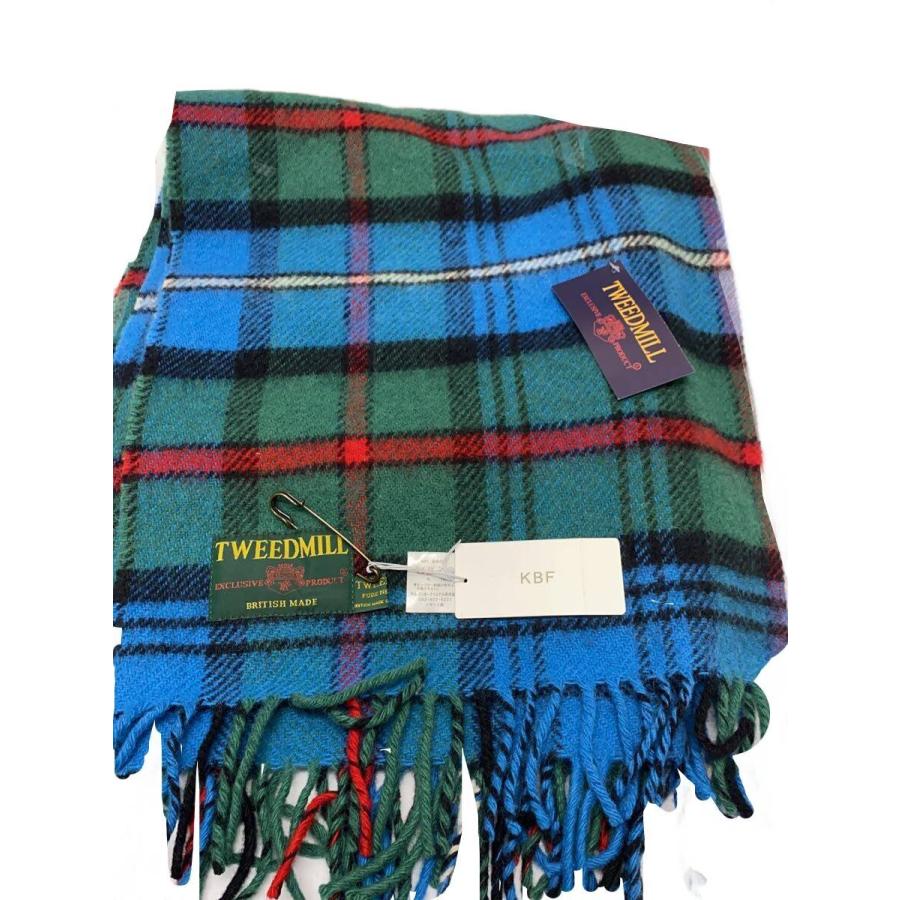 TWEED MILL◇ストール/ウール/GRN/チェック/レディース/6900