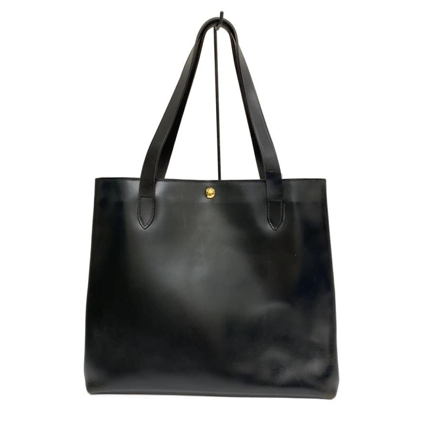 CROOTS◇ブライドルレザーバッグ/トートバッグ/レザー/BLK