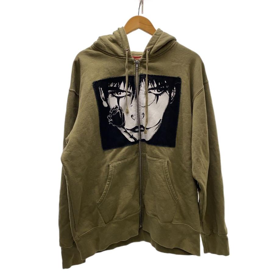 supreme The Crow ジップパーカー Supreme◇ジップパーカー/L/コットン/KHK/The Crow Zip Up Hooded