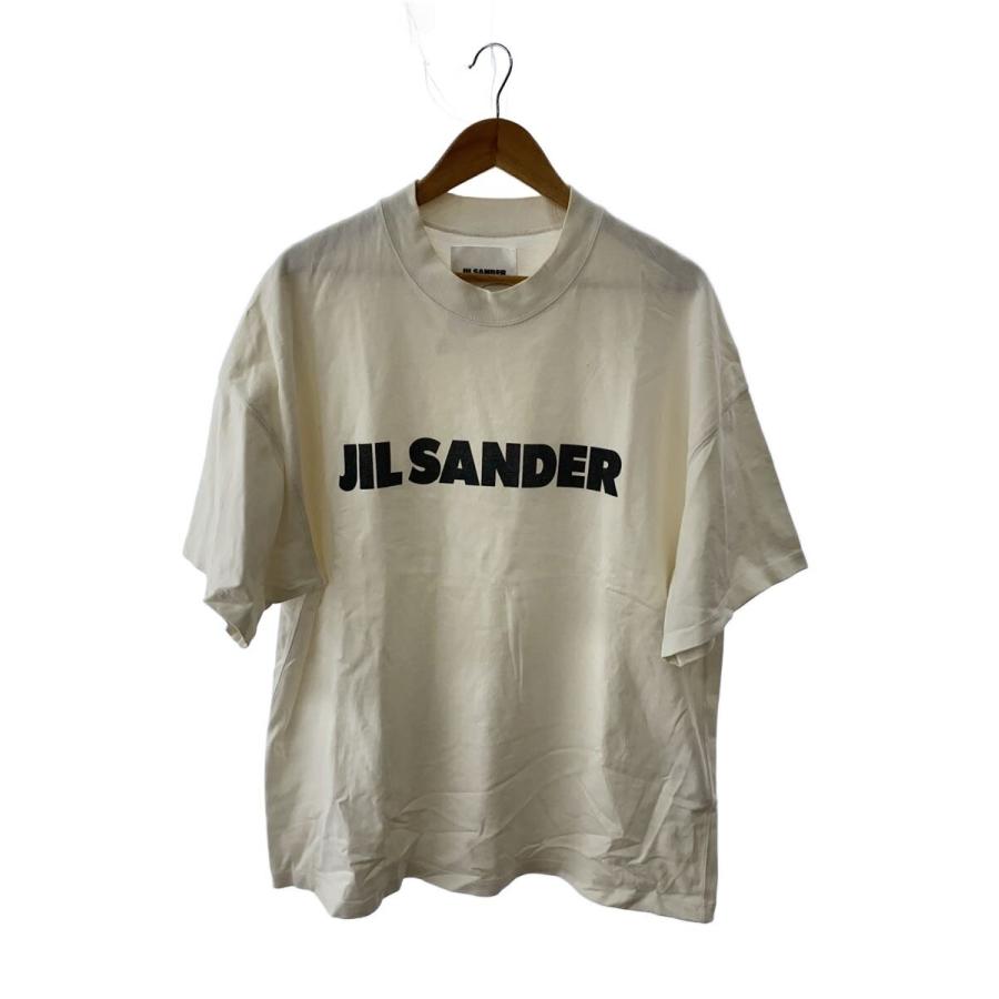 ジルサンダー ロゴT 2021SS ホワイト×黒 S JSCP707020 JIL SANDER◇20年モデル/Tシャツ/S/コットン/WHT/JSCP707020