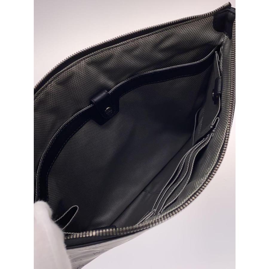 MCM◇セカンドバッグ/レザー/BLK/MMU2AVH08BK001/クラッチバッグ