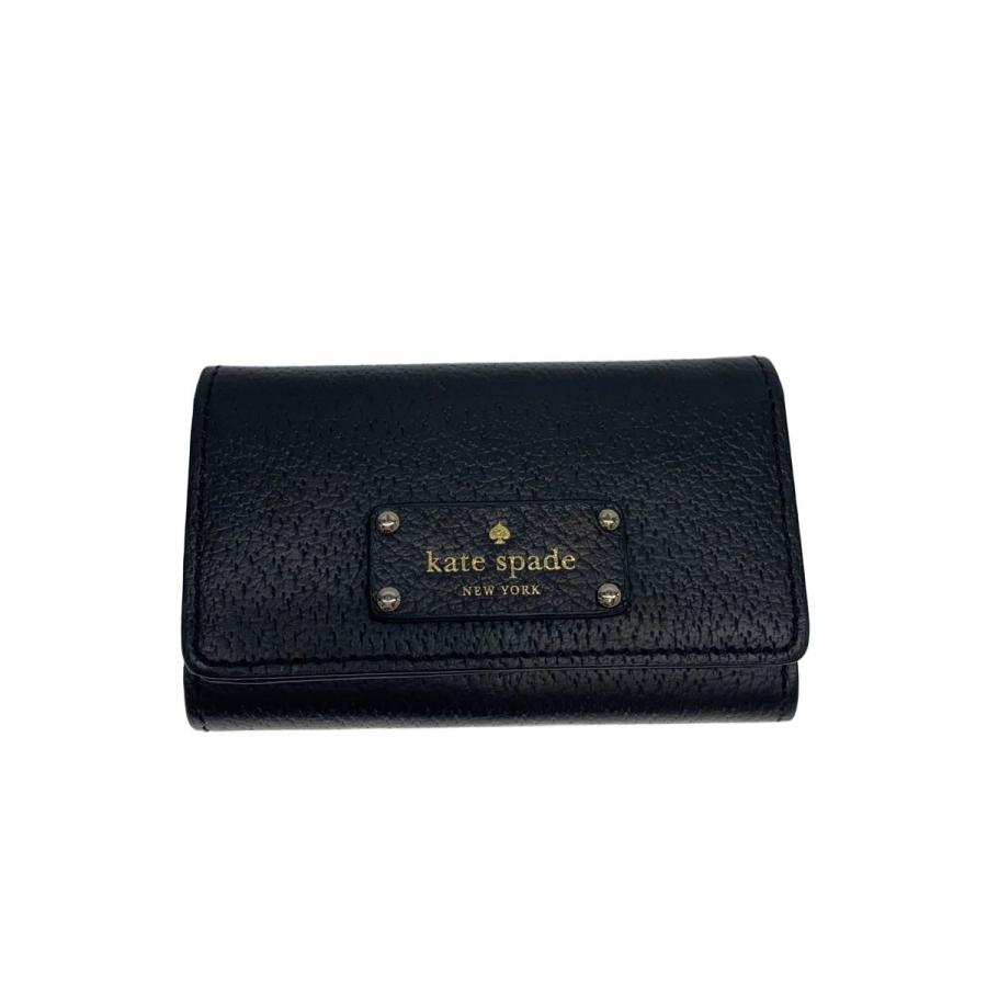 【新品未使用】kate spade ブラック キーケース kate spade new york◇キーケース/--/BLK/レディース/4連// : セカンド
