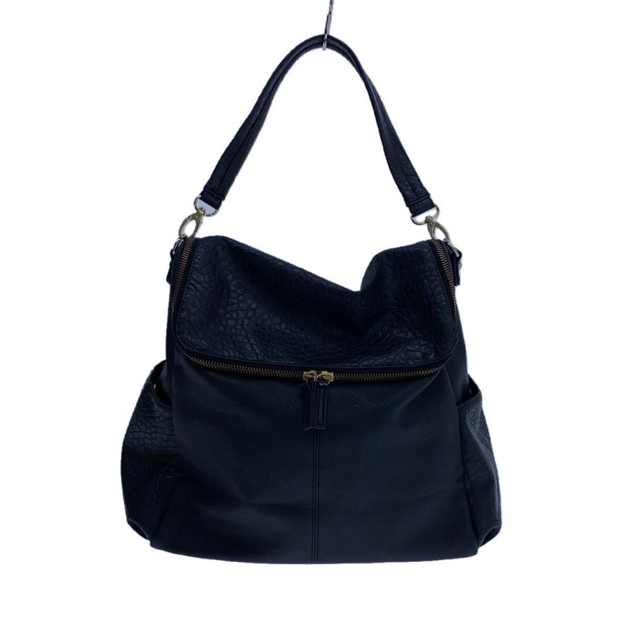 ear PAPILLONNER◇トートバッグ/レザー/BLK/無地 : セカンドストリート