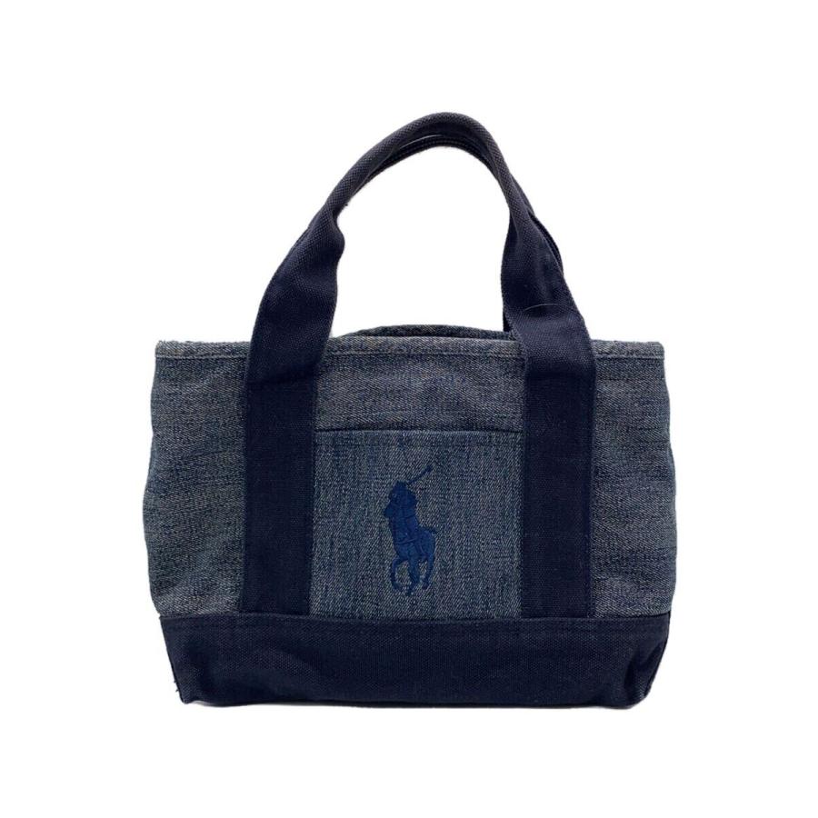 POLO RALPH LAUREN / トートバッグ/--/NVY/無地 POLO RALPH LAUREN◇トートバッグ/キャンバス/NVY : セカンド