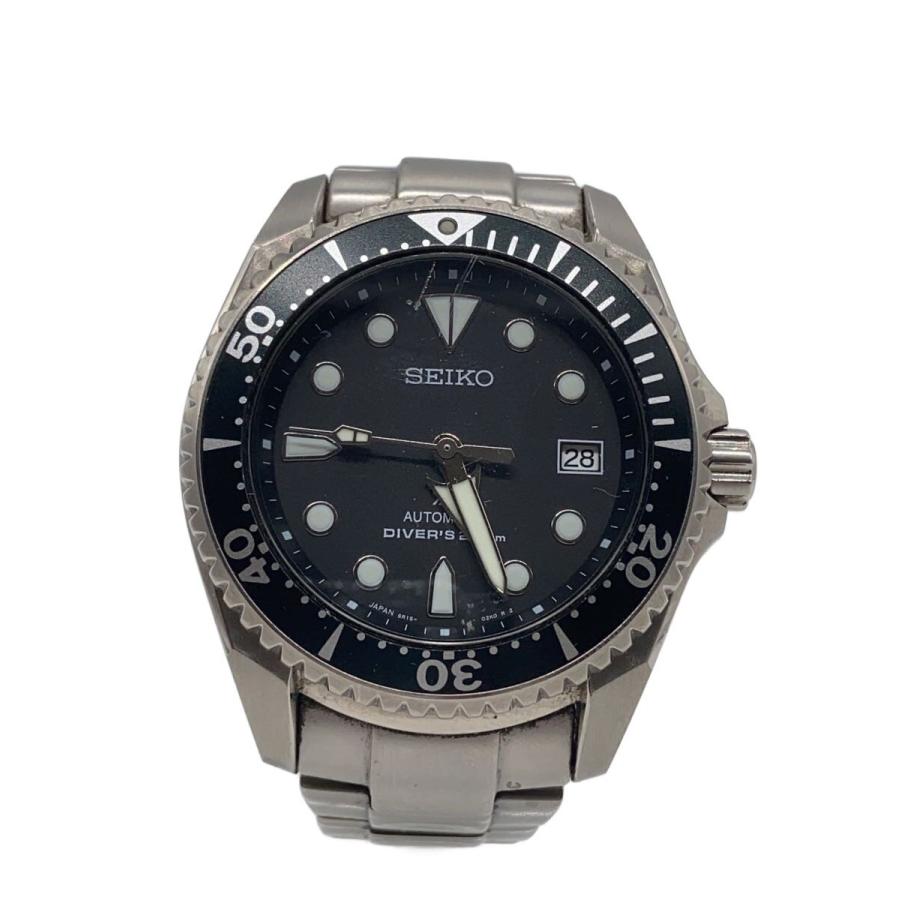 SEIKO◇自動巻腕時計/アナログ/チタン/BLK/SLV/6R15-01DO : セカンド