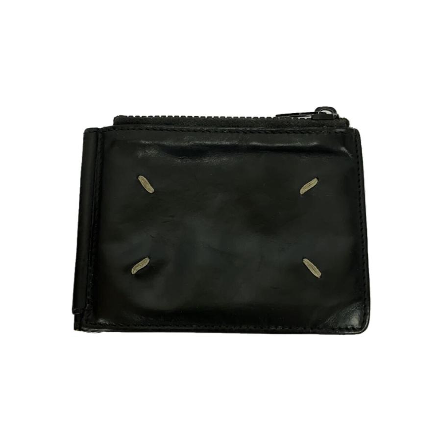 Maison Margiela◇2つ折り財布/レザー/黒/メンズ/メゾンマルジェラ
