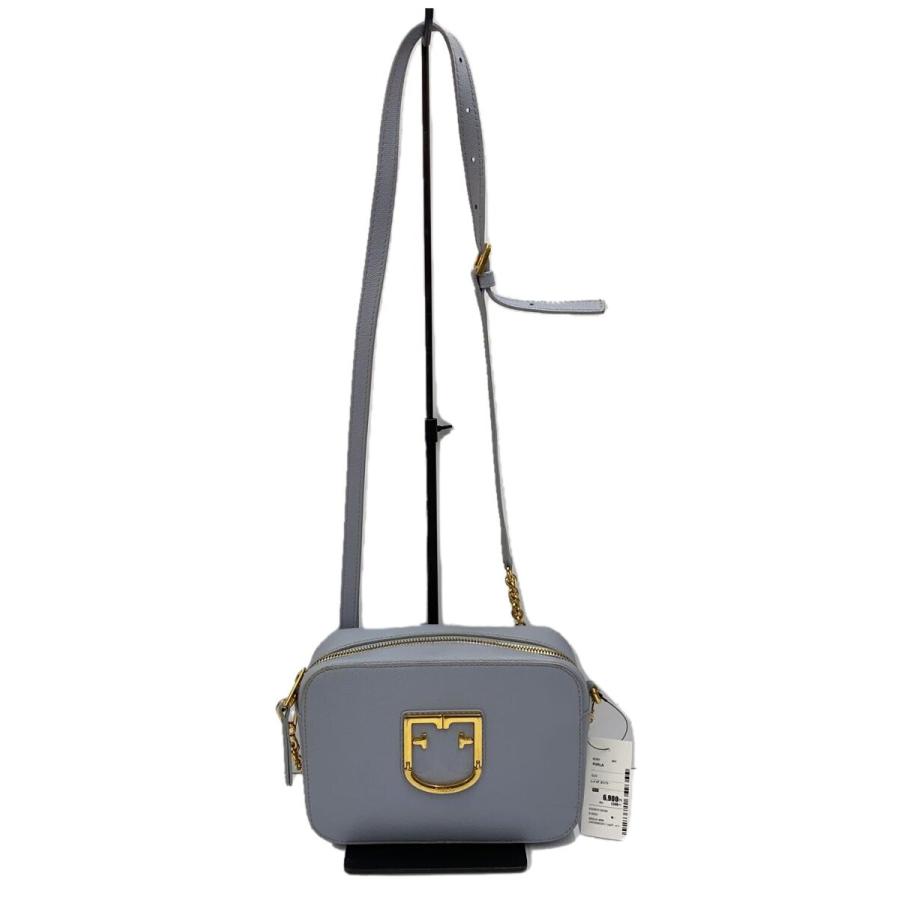 ⭐︎美品FURLA ショルダーバッグ FURLA◇BRAVA MINI CROSSBODY/ショルダーバッグ/レザー/青/フルラ